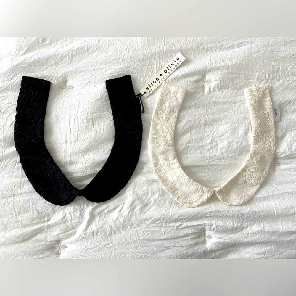 Alice + Olivia Detached Collar - Black and White